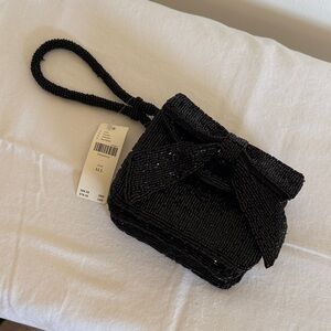 NWT Anthropologie Bow Beaded Wristlet